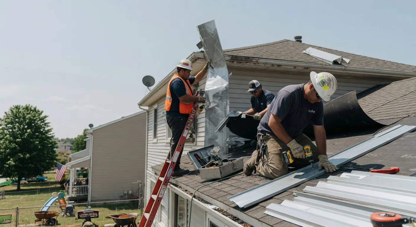 Storm Damage Metal Roof Repair in Stratford, NY